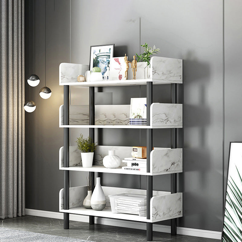 Contemporary Standard Bookshelf Engineered Wood Bookcase with Shelves