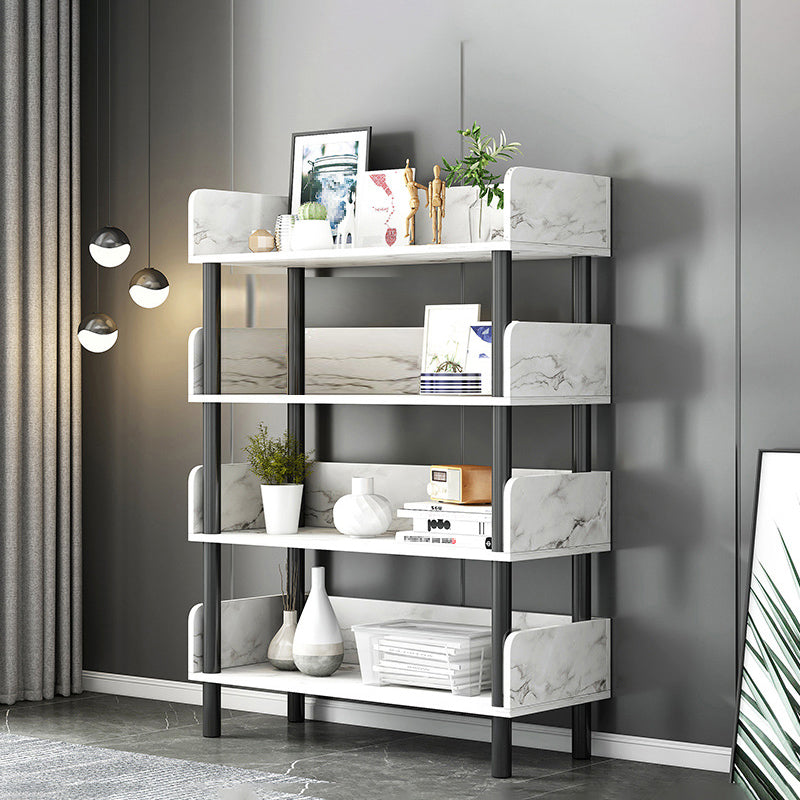 Contemporary Standard Bookshelf Engineered Wood Bookcase with Shelves