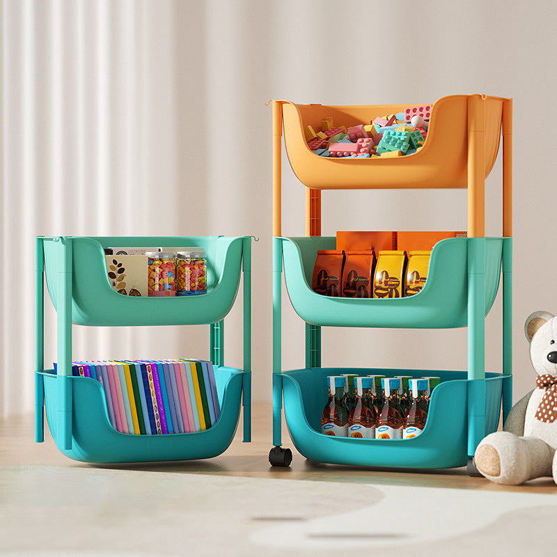 Contemporary Plastic Bookcase Standard Open Back Bookshelf with Shelves