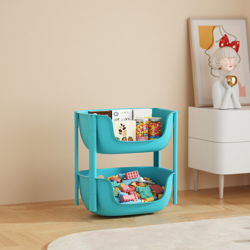 Contemporary Plastic Bookcase Standard Open Back Bookshelf with Shelves