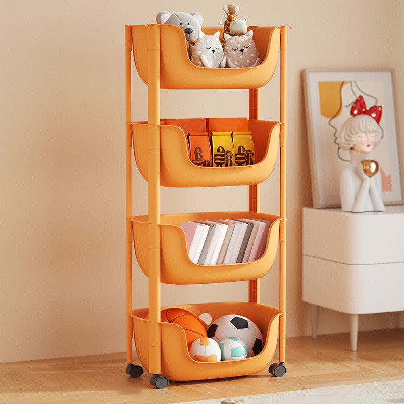 Contemporary Plastic Bookcase Standard Open Back Bookshelf with Shelves