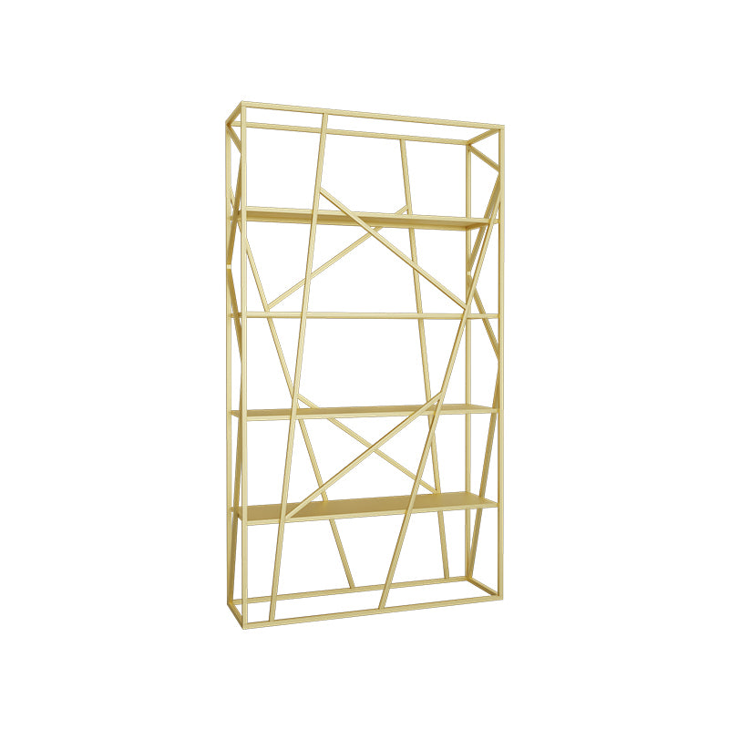Metal Etagere Bookshelf Scandinavian Open Back Bookcase with Shelves