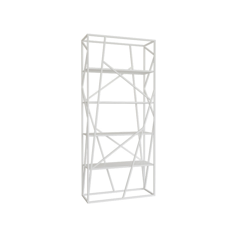 Metal Etagere Bookshelf Scandinavian Open Back Bookcase with Shelves