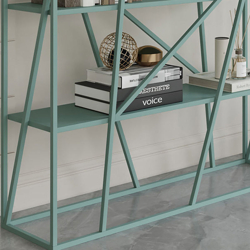 Metal Etagere Bookshelf Scandinavian Open Back Bookcase with Shelves