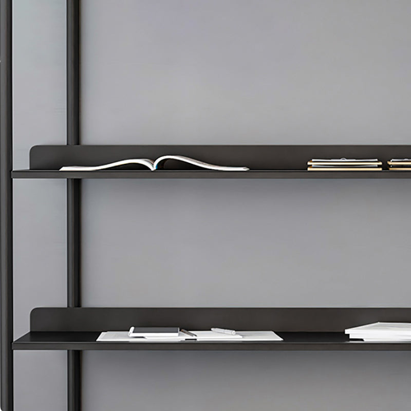 12.6" W Glam Shelf Bookcase Antique Finish Etagere Metal Bookshelf