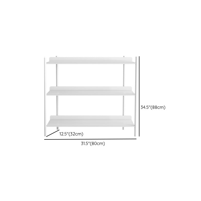 12.6" W Glam Shelf Bookcase Antique Finish Etagere Metal Bookshelf