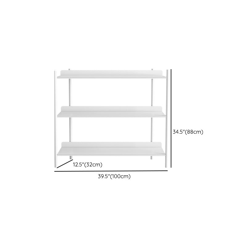 12.6" W Glam Shelf Bookcase Antique Finish Etagere Metal Bookshelf