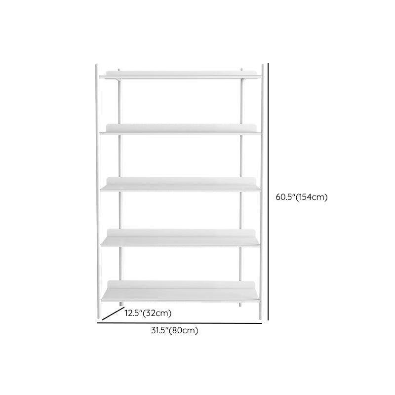 12.6" W Glam Shelf Bookcase Antique Finish Etagere Metal Bookshelf