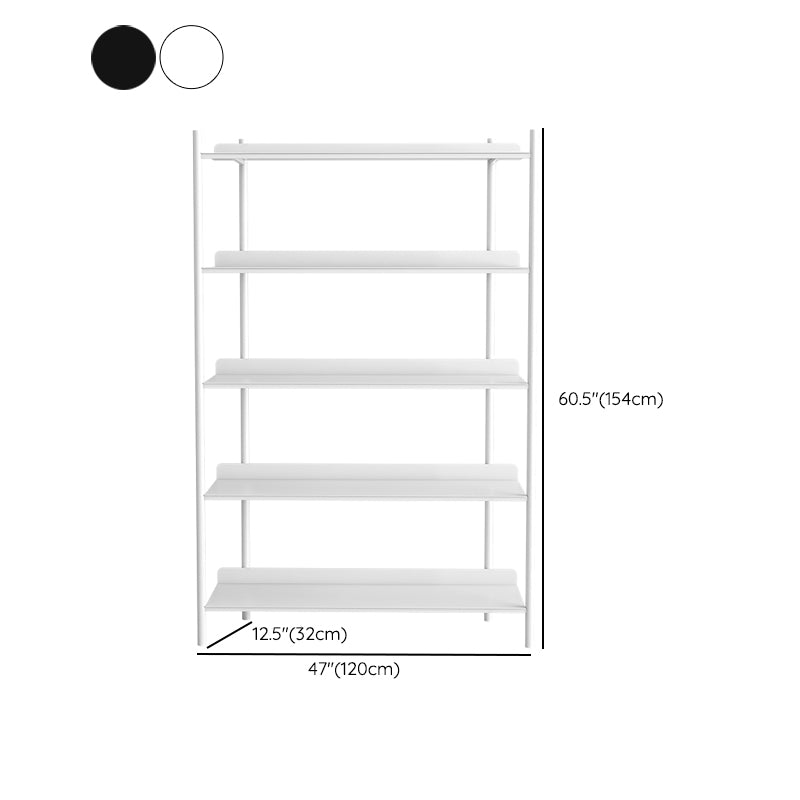 12.6" W Glam Shelf Bookcase Antique Finish Etagere Metal Bookshelf