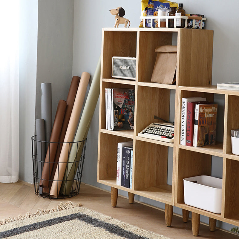 Contemporary Wooden Bookshelf Standard Bookcase with Shelves