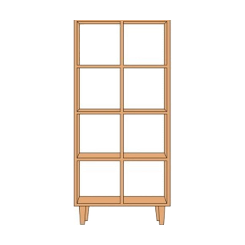 Contemporary Wooden Bookshelf Standard Bookcase with Shelves