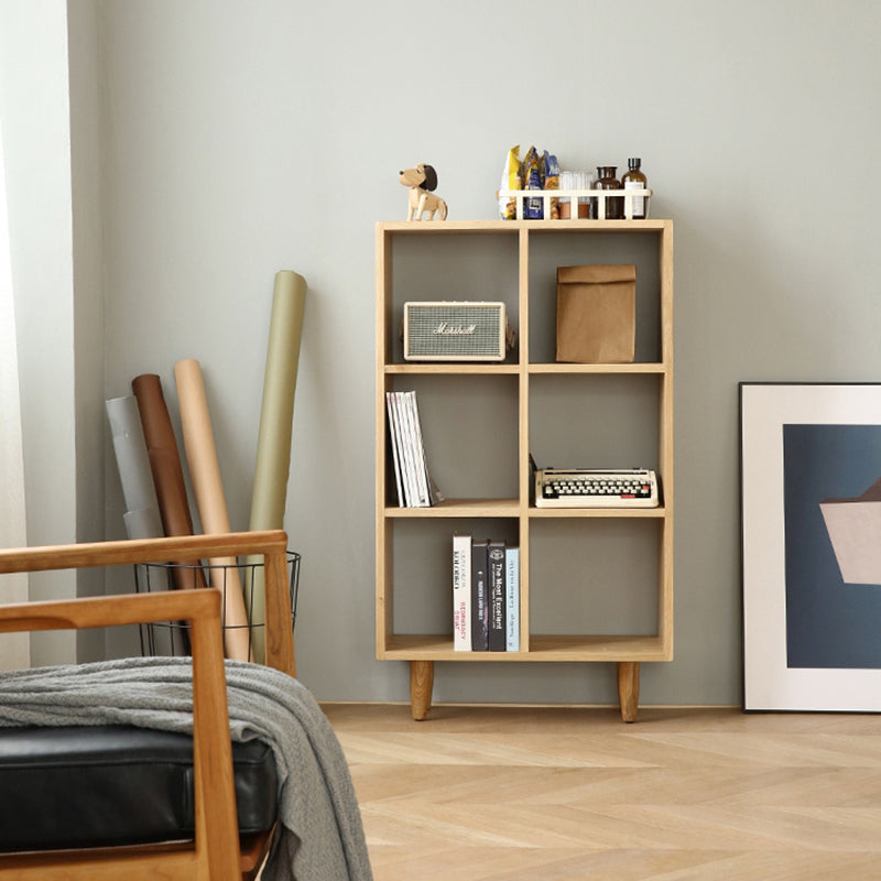 Contemporary Wooden Bookshelf Standard Bookcase with Shelves