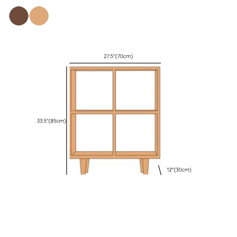 Contemporary Wooden Bookshelf Standard Bookcase with Shelves