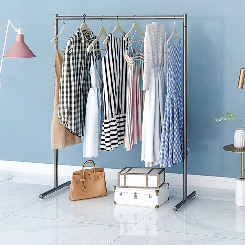 Contemporary Coat Rack Hanging Rail Metal Framed Entry Coat Hanger