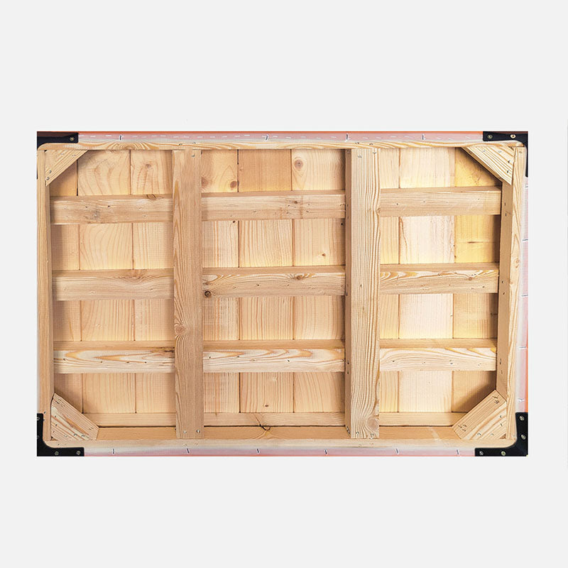 Rectangular Contemporary Ottoman Leather Foot Stool with Black Legs