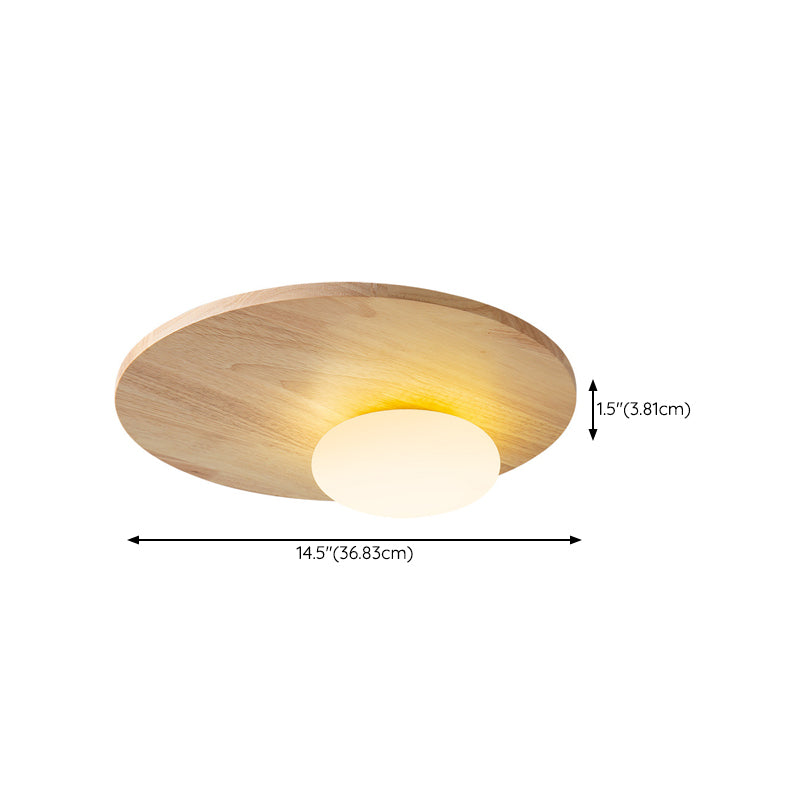 Modern Ceiling Light Wood Flush Mount Lighting for Hallway and Home