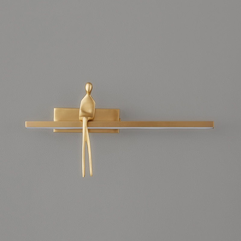 LED Modern Metal Wall Sconce Linear Shape Wall Light with Acrylic Shade for Bedroom