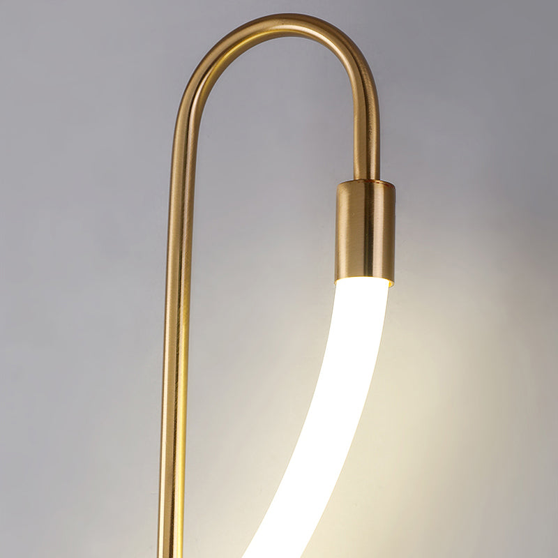 Modern Metal Wall Sconce Note Shape Wall Light with Silicone Shade for Bedroom