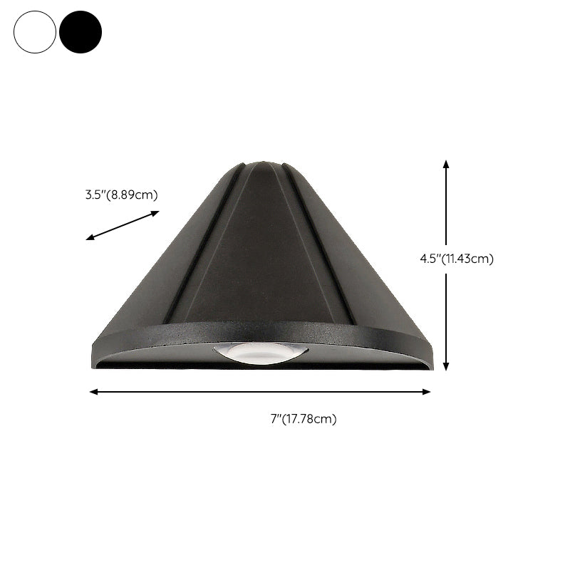 Modern Style Triangle Shade Wall Lamp Metal 1 Light Sconces for Outdoor