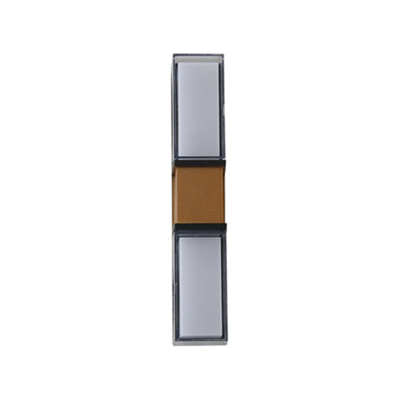 Modern Style Rectangle Shade Wall Sconce Acrylic 2 Lights Sconces for Bedroom