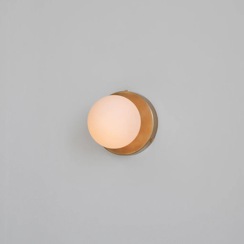 Macaron Ball Shade Wall Sconce Grass 1 Light Sconces for Bedroom
