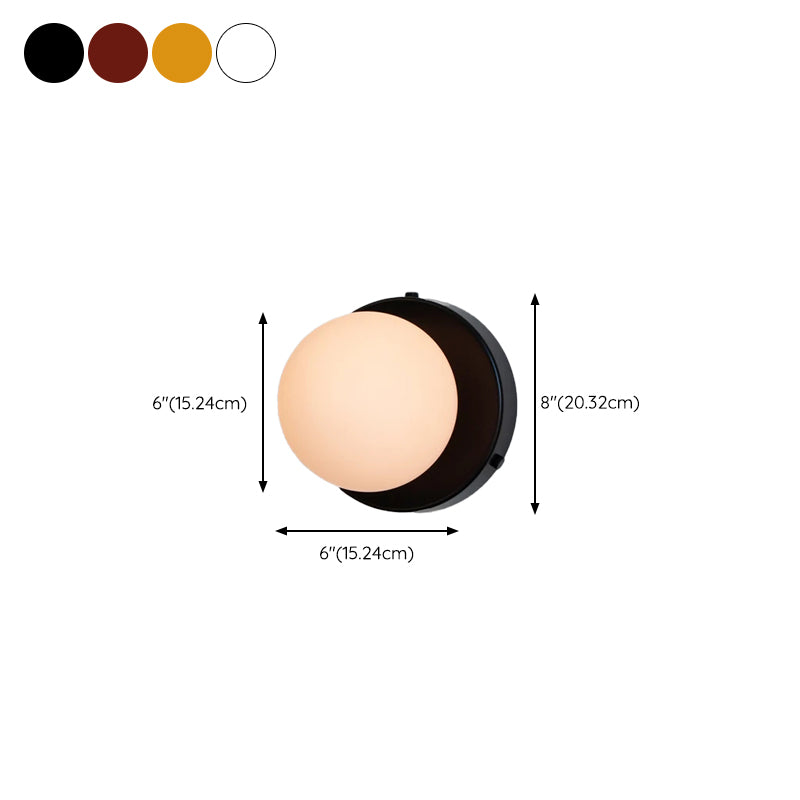 Macaron Ball Shade Wall Sconce Grass 1 Light Sconces for Bedroom