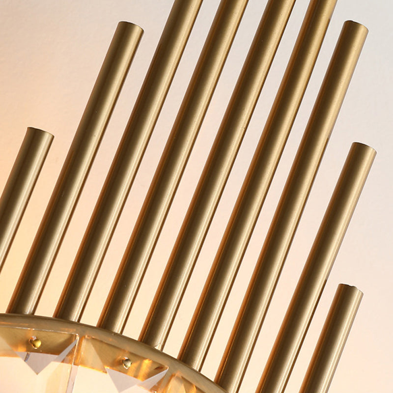 Modern Style Wall Lamp Metal 1 Light Sconces in Gold for Bedroom