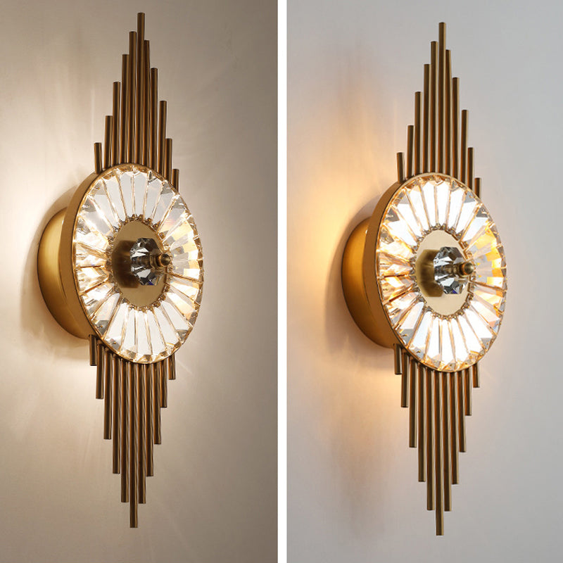 Modern Style Wall Lamp Metal 1 Light Sconces in Gold for Bedroom