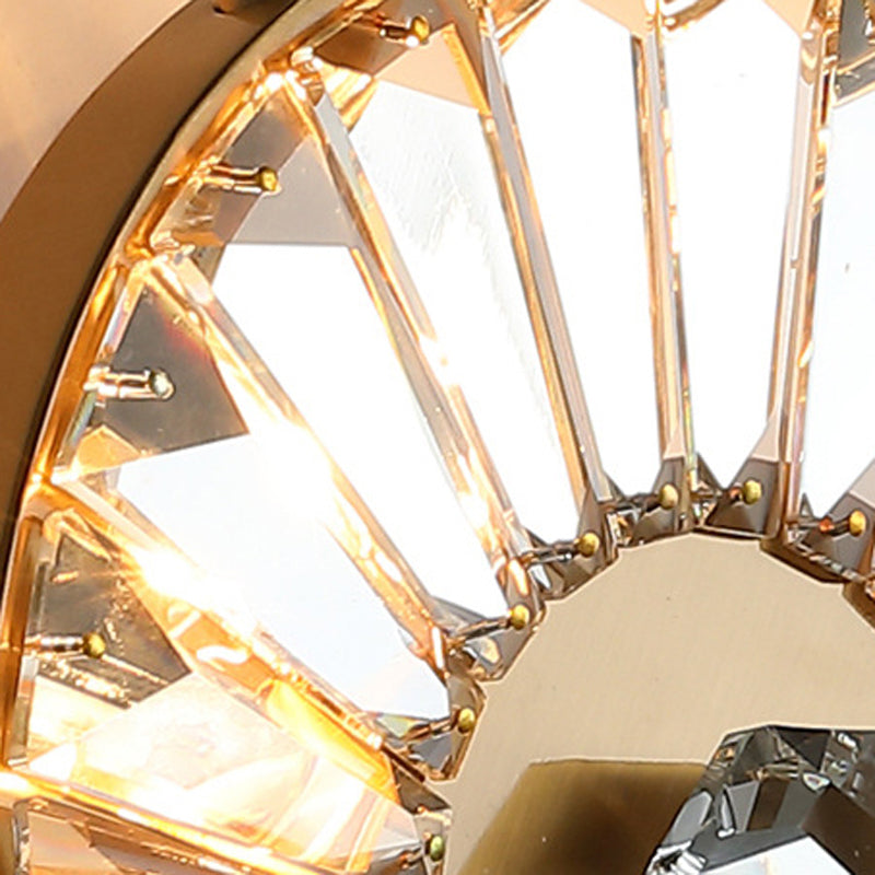 Modern Style Wall Lamp Metal 1 Light Sconces in Gold for Bedroom