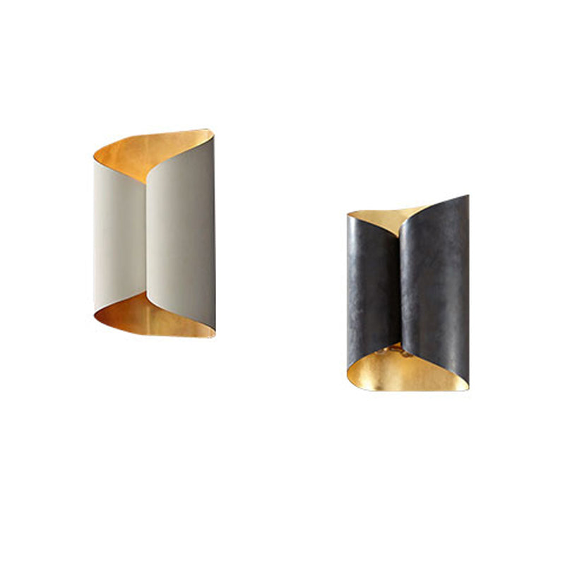 Modern Style Geometry Shape Wall Sconce Metal 2 Lights Sconces for Bedroom