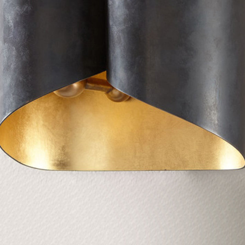 Modern Style Geometry Shape Wall Sconce Metal 2 Lights Sconces for Bedroom