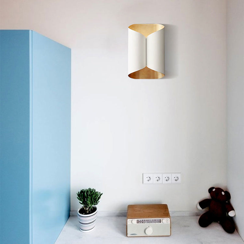 Modern Style Geometry Shape Wall Sconce Metal 2 Lights Sconces for Bedroom