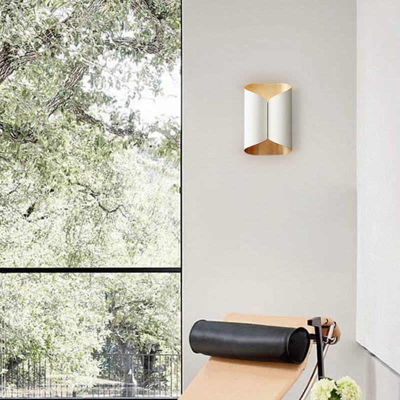 Modern Style Geometry Shape Wall Sconce Metal 2 Lights Sconces for Bedroom