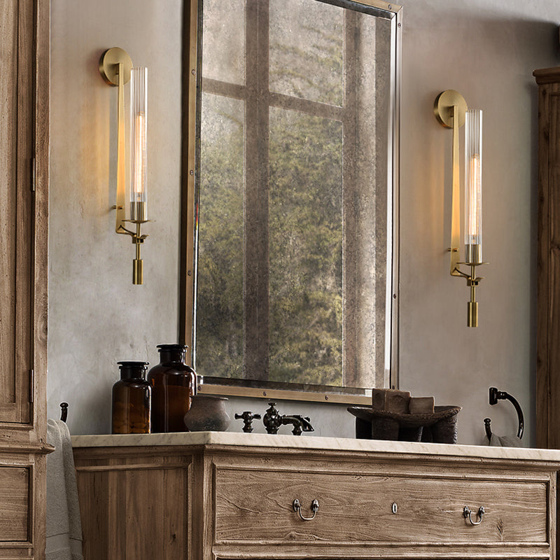 Modern Style Cylinder Shade Wall Light Metal 1 Light Sconces for Bedroom