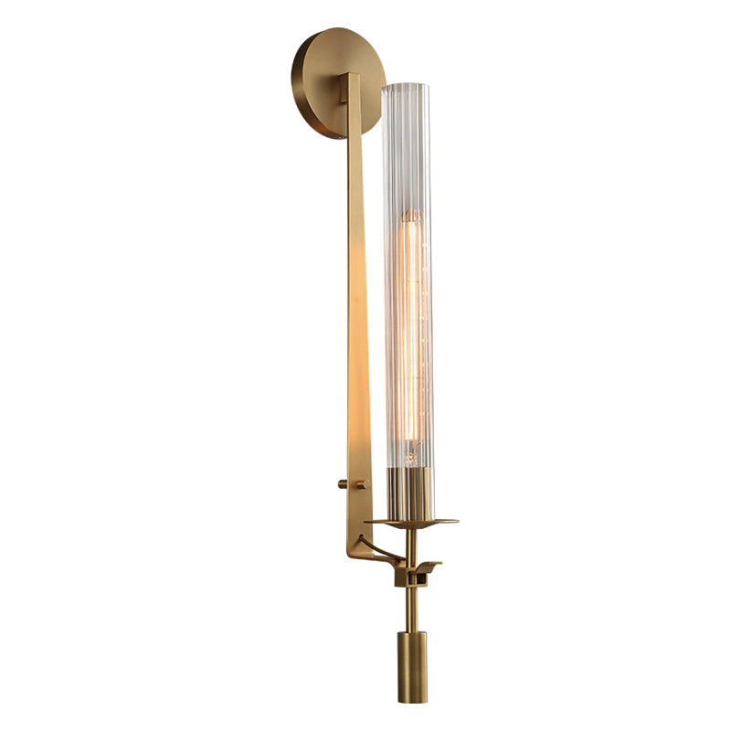Modern Style Cylinder Shade Wall Light Metal 1 Light Sconces for Bedroom