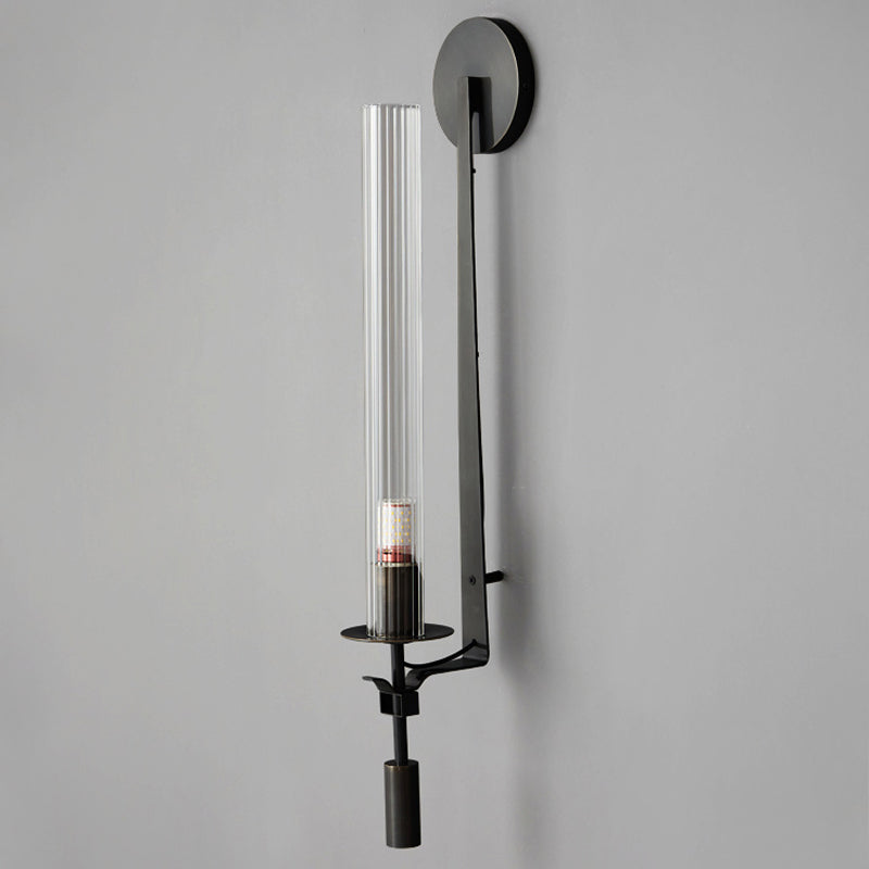 Modern Style Cylinder Shade Wall Light Metal 1 Light Sconces for Bedroom