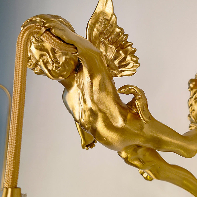 Modern Style Wall Lamp Crystal 1 Light Sconces in Gold for Bedroom