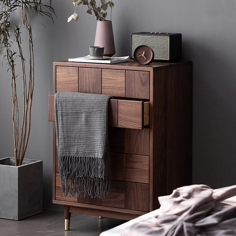 37.40" Tall Wood Accent Cabinet 5-Drawer Rectangular Accent Chest