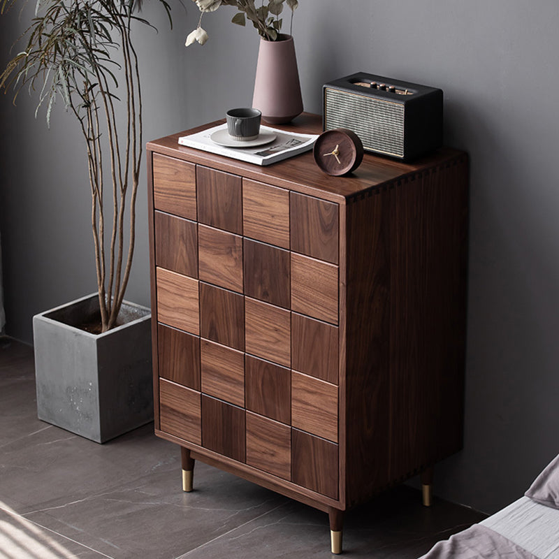 37.40" Tall Wood Accent Cabinet 5-Drawer Rectangular Accent Chest