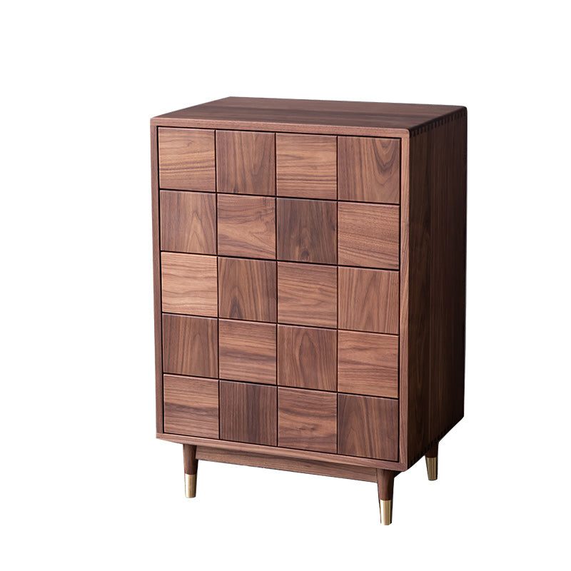 37.40" Tall Wood Accent Cabinet 5-Drawer Rectangular Accent Chest