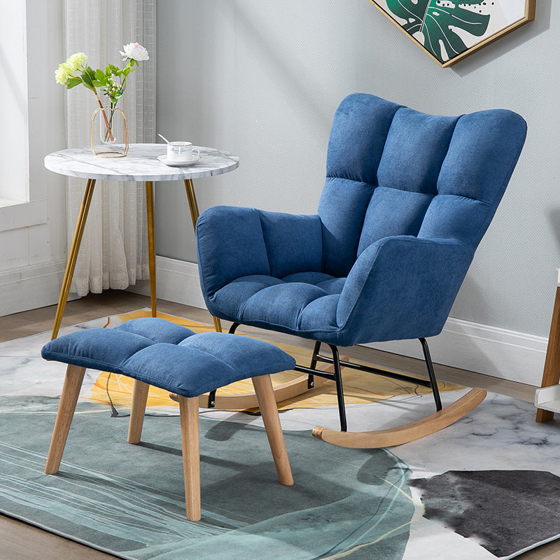 Contemporary Nursery Sofa Rocking Chair Indoor Rocking Chair with Ottoman
