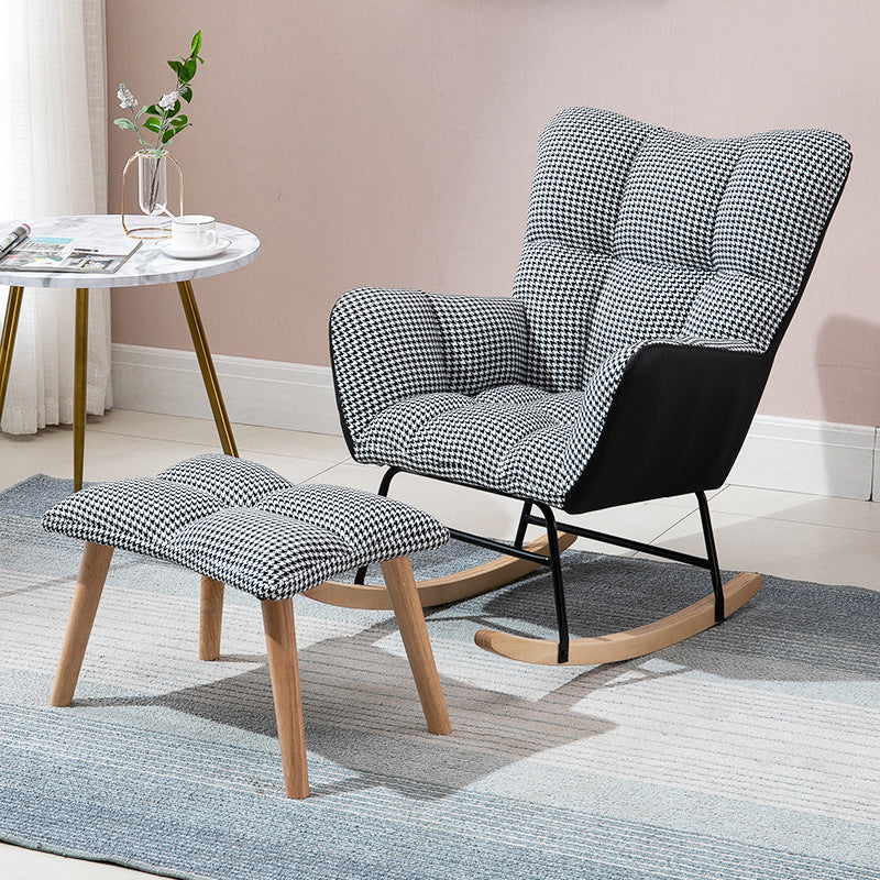 Contemporary Nursery Sofa Rocking Chair Indoor Rocking Chair with Ottoman