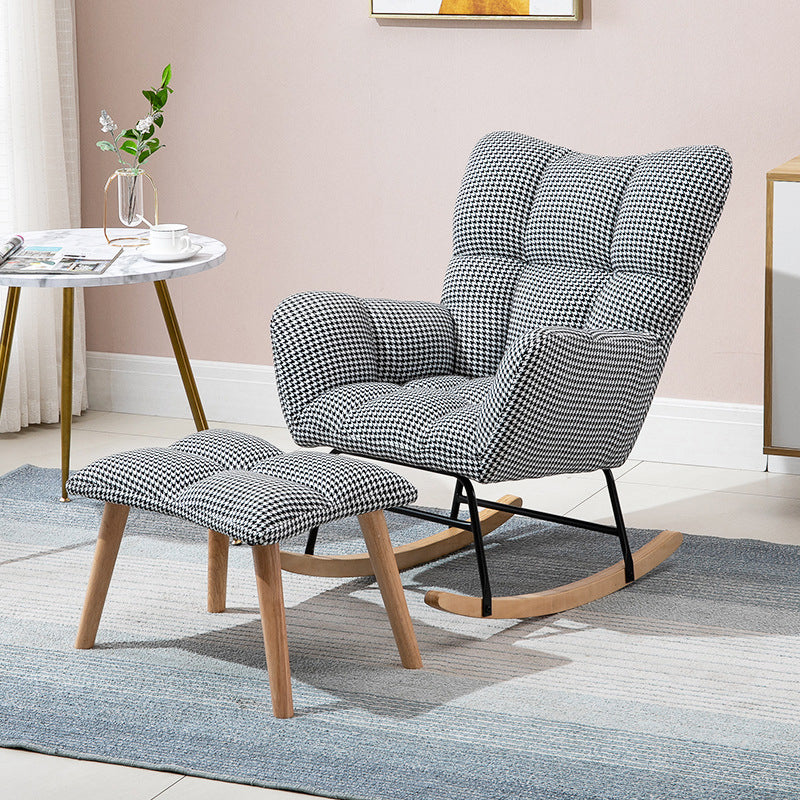 Contemporary Nursery Sofa Rocking Chair Indoor Rocking Chair with Ottoman