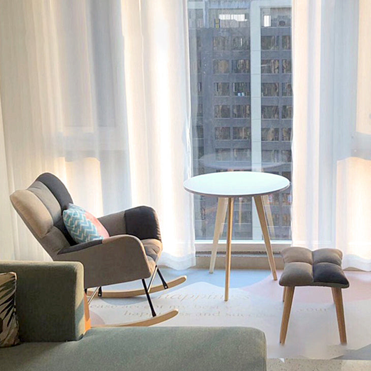 Contemporary Nursery Sofa Rocking Chair Indoor Rocking Chair with Ottoman