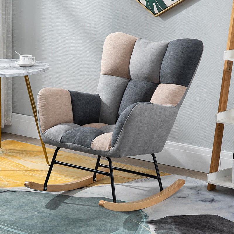 Contemporary Nursery Sofa Rocking Chair Indoor Rocking Chair with Ottoman