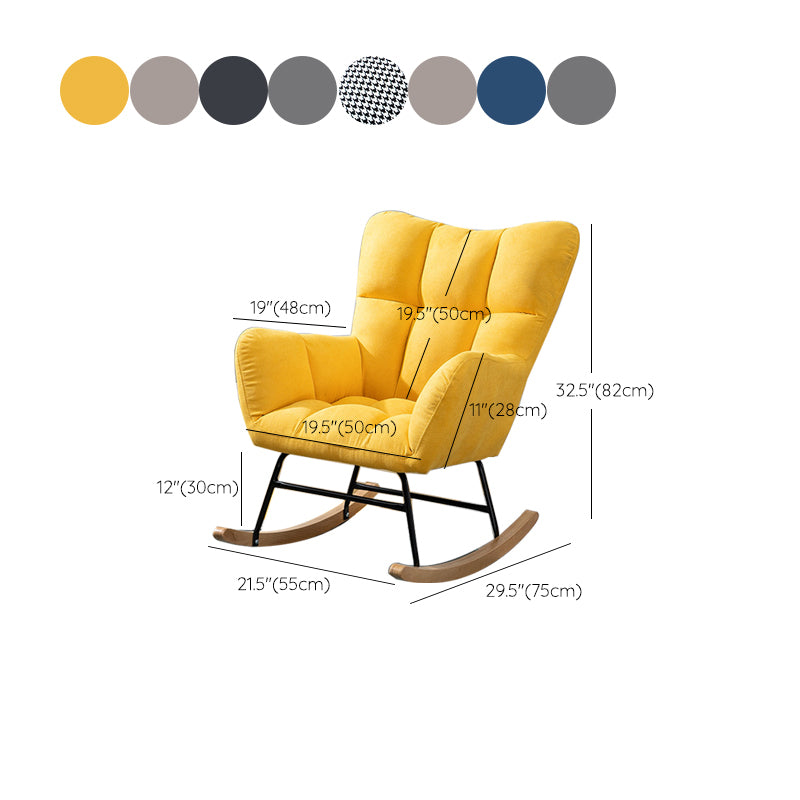 Contemporary Nursery Sofa Rocking Chair Indoor Rocking Chair with Ottoman