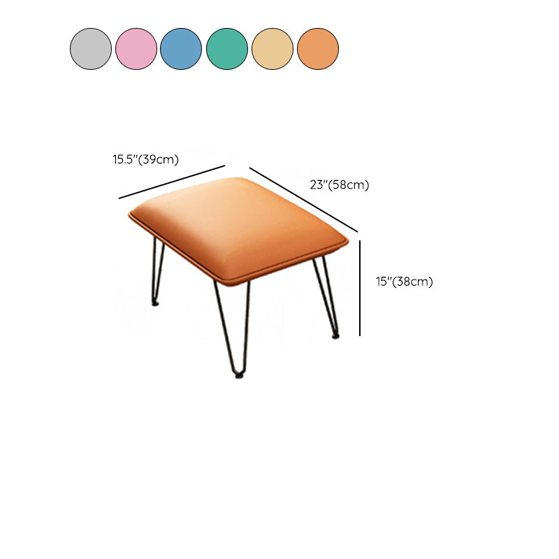 Modern Glider Chair Pure Color Metal Dark Legs Rocking Chair with Ottoman