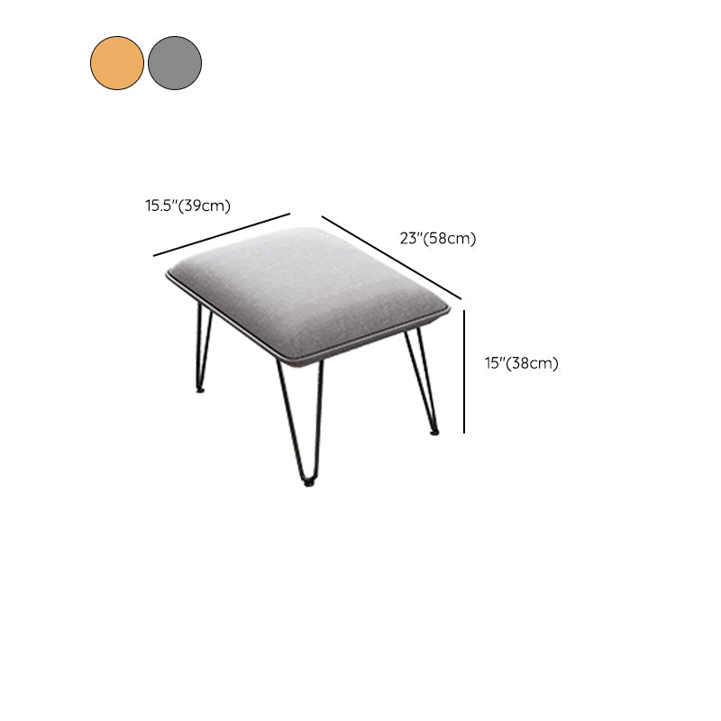 Modern Glider Chair Pure Color Metal Dark Legs Rocking Chair with Ottoman