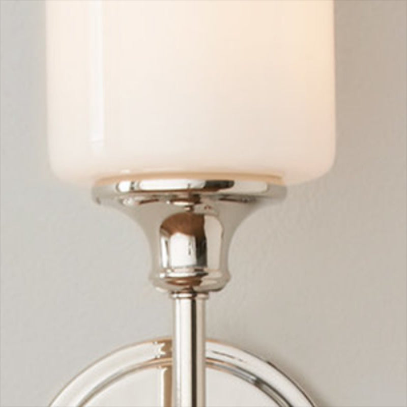 Vintage Vanity Lighting Milky Glass Wall Light Fixture for Bathroom