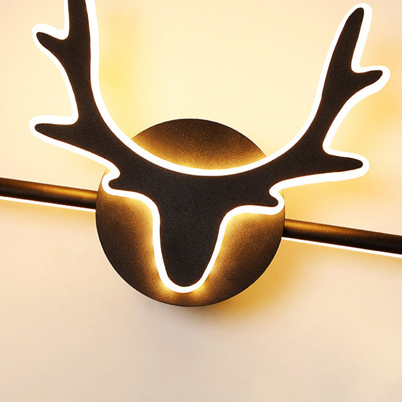 Nordic Style Iron Vanity Light Antler Shape Vanity Lamp for Shower Room